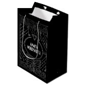 Sac cadeau Art Déco Vintage noir et argent (Devant Angle)