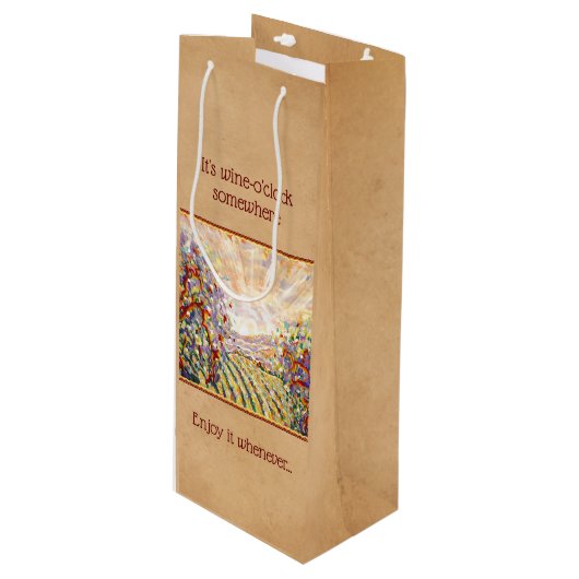 Sac cadeau Art Wine (Devant Angle)