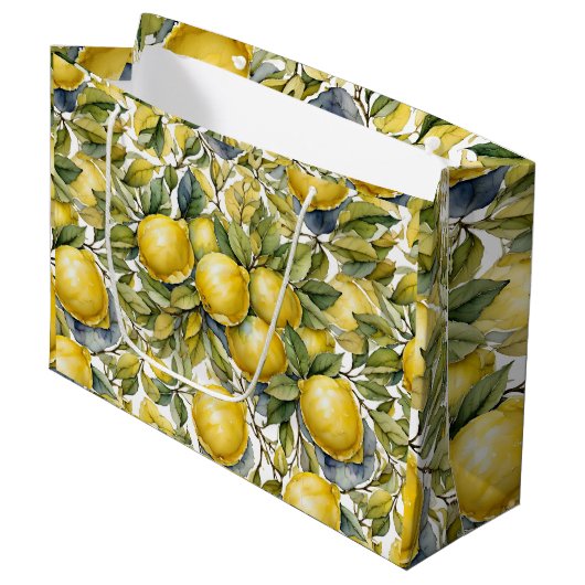 sac cadeau au citron (Devant Angle)