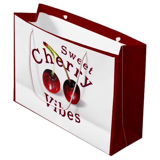 Sac cadeau aux cerises (Devant Angle)