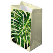 Sac cadeau aux feuilles tropicales vertes (Devant Angle)