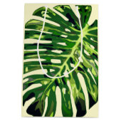 Sac cadeau aux feuilles tropicales vertes (Dos)