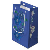 Sac cadeau aux fleurs bleues (Dos Angle)