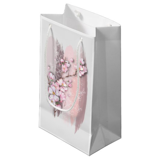 Sac cadeau aux fleurs de cerises Abstraites (Devant Angle)