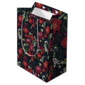 Sac cadeau aux fleurs d'hiver (Dos Angle)