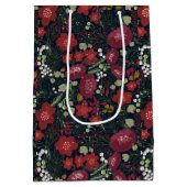 Sac cadeau aux fleurs d'hiver (Dos)