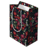 Sac cadeau aux fleurs d'hiver (Dos Angle)
