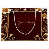 Sac cadeau aux fleurs d'or de Bourgogne (Dos)