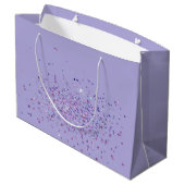 Sac cadeau aux fleurs violettes et Parties scintil (Dos Angle)