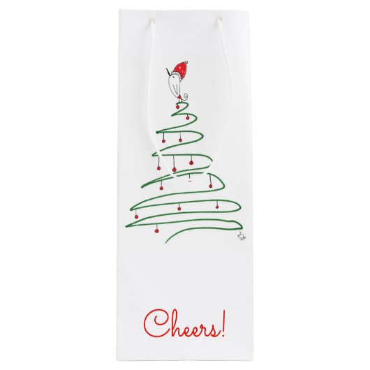 Sac cadeau aux oiseaux de Noël (Devant)