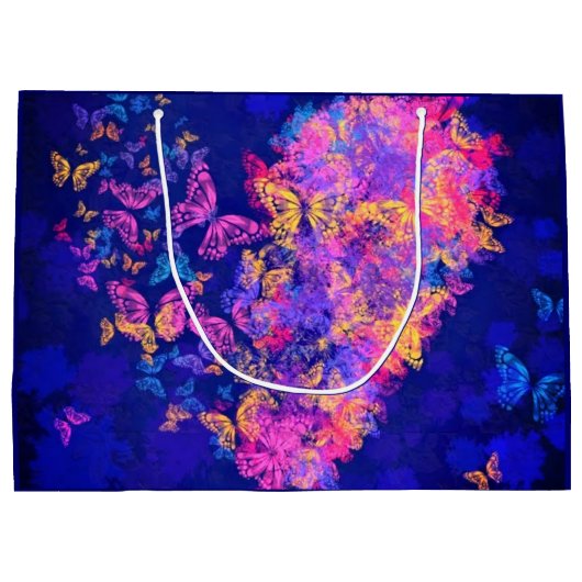 Sac cadeau aux papillons cardiaques (Dos)