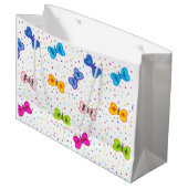Sac cadeau aux papillons cardiaques (Devant Angle)