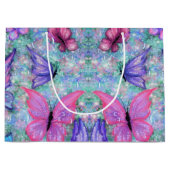 Sac cadeau aux papillons colorés - Printemps (Devant)