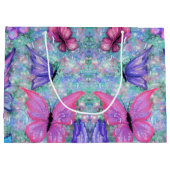 Sac cadeau aux papillons colorés - Printemps (Dos)