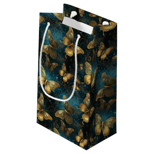Sac cadeau aux papillons d'or (Dos Angle)
