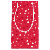 Sac cadeau aux petits coeurs rose et blanc (Devant)
