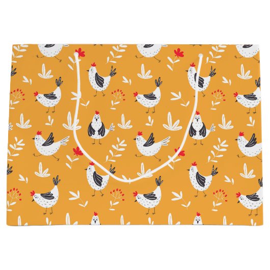 Sac cadeau aux poulets amusant (Devant)