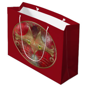 Sac cadeau aux yeux de chat