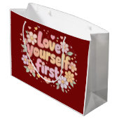 Sac Cadeau avec Design de Citation Florale "Cute L (Dos Angle)