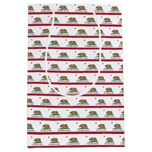 Sac cadeau avec drapeau californien, USA (Devant)
