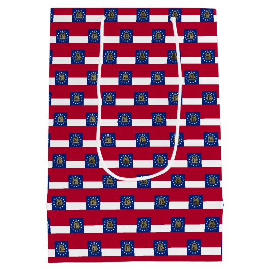 Sac cadeau avec drapeau de Géorgie, USA (Dos)