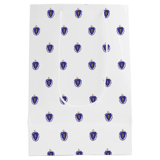 Sac cadeau avec drapeau de Massachusetts State, US (Dos)