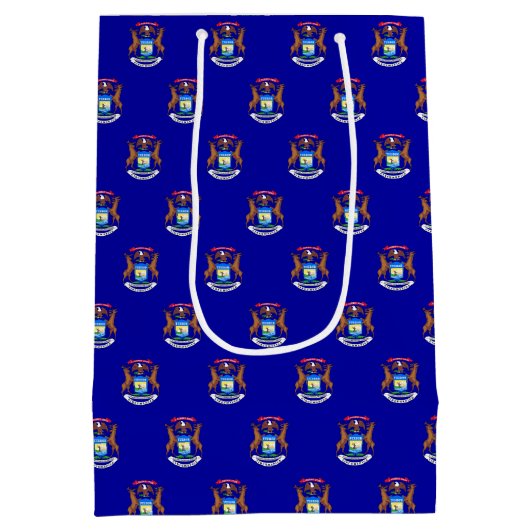 Sac cadeau avec drapeau de Michigan State, USA (Dos)