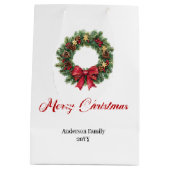 Sac cadeau avec étiquette personnalisée de couronn (Dos)