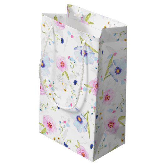 Sac cadeau avec fleurs (Dos Angle)