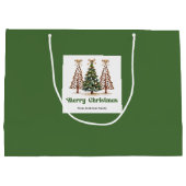 Sac cadeau avec impression léopard et arbre de Noë (Dos)