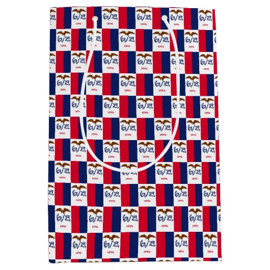 Sac cadeau avec le drapeau de l'Iowa, USA (Devant)