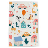 Sac cadeau avec motifs colorés simples (Devant)