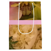 Sac cadeau avec orchidées et pivoines - moyen, (Dos)
