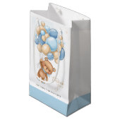 Sac cadeau Baby shower Bear Blue Balloons (Devant Angle)