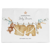Sac cadeau Baby shower Boho Clothesline (Devant)