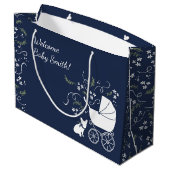 Sac cadeau Baby shower Bulldog français (Dos Angle)