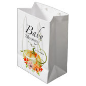 Sac cadeau Baby shower citrouille (Devant Angle)