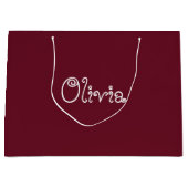 Sac cadeau Baby shower couleur chili (Devant)