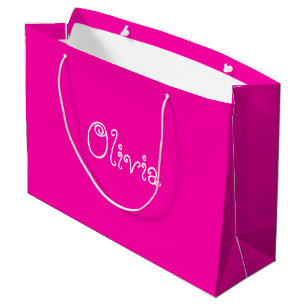 Sac cadeau Baby shower couleur rose chaud