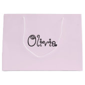 Sac cadeau Baby shower couleur rose clair (Devant)