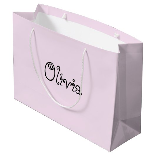 Sac cadeau Baby shower couleur rose clair (Dos Angle)