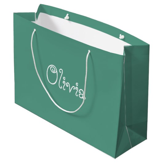 Sac cadeau Baby shower couleur verte (Dos Angle)
