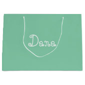 Sac cadeau Baby shower couleur verte moderne (Devant)