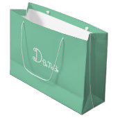 Sac cadeau Baby shower couleur verte moderne (Devant Angle)
