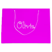 Sac cadeau Baby shower couleur violet clair (Devant)