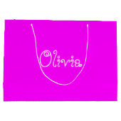 Sac cadeau Baby shower couleur violet clair (Dos)