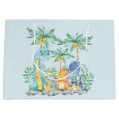 Sac Cadeau Baby shower Cute Dinosaur Boys (Devant)