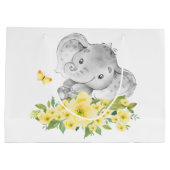 Sac cadeau Baby shower éléphant joyeux (Dos)