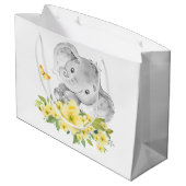 Sac cadeau Baby shower éléphant joyeux (Dos Angle)