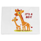 Sac cadeau baby shower Giraffe (Devant)